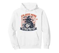 I'm Just Here To Stir The Pot Cat Spooky Season Halloween Pullover Hoodie