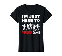 I'm Just Here to Thriller Dance Zombie Funny Halloween Dance Value Graphic T-Shirt, Women, Black, L