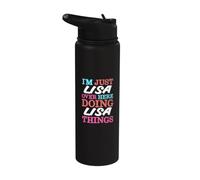 I'm Just Lisa Over Here Doing Lisa Things Name Stainless Steel Insulated Water Bottle