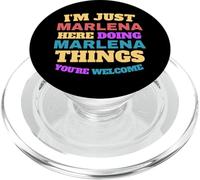 I'm Just Marlena Doing Marlena Things You're Welcome PopSockets PopGrip for MagSafe