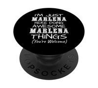 I'm Just Marlena Here Doing Awesome Marlena Things PopSockets Adhesive PopGrip