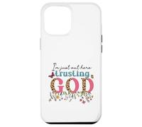 I'm Just Out Here Trusting GOD Faith Leopard Print Design Case for iPhone 12 Pro Max