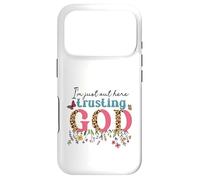 I'm Just Out Here Trusting GOD Faith Leopard Print Design Case for iPhone 17 Pro