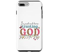 I'm Just Out Here Trusting GOD Faith Leopard Print Design Case for iPhone 7 Plus/8 Plus