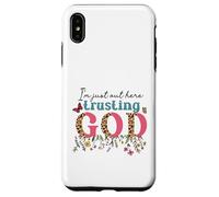 I'm Just Out Here Trusting GOD Faith Leopard Print Design Case for iPhone XS Max