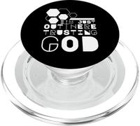 I'm Just Out Here Trusting God Jesus Faith Inspired Quotes PopSockets PopGrip for MagSafe