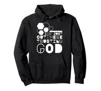I'm Just Out Here Trusting God Jesus Faith Inspired Quotes Pullover Hoodie