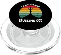 I'm Just Out Here Trusting God Shirt Religious T Shirts God PopSockets PopGrip for MagSafe
