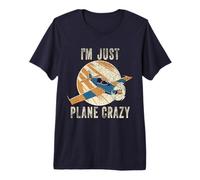 I'm Just Plane Crazy - Funny Airplanes Aircrafts Pilots Kids Premium T-Shirt