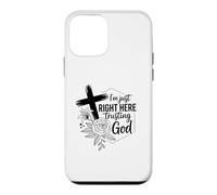 I'm just right here trusting God Christian men and women Case for iPhone 12 mini