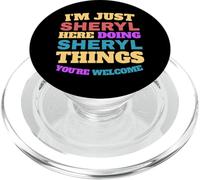 I'm Just Sheryl Doing Sheryl Things You're Welcome PopSockets PopGrip for MagSafe