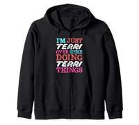 I'm Just Terri Over Here Doing Terri Things Name Zip Hoodie