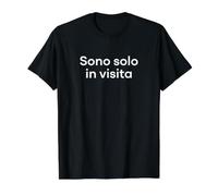 I'm Just Visiting. Funny Italian Word Value Graphic T-Shirt, Men, Black, M