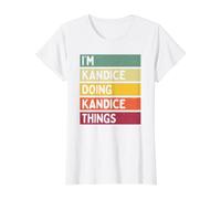 I'm Kandice Doing Kandice Things Funny Personalized Quote Value Graphic T-Shirt, Women, White, S