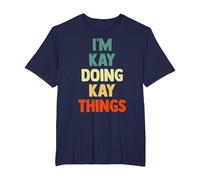 I'm Kay Doing Kay Things Fun Personalized Name Kay T-Shirt, Men's Big and Tall, Navy Blue, 3X Tall