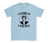 Im Kind of A Big Deal Mens T-Shirt Medium Light Blue Funny Ron Anchorman Movie Present