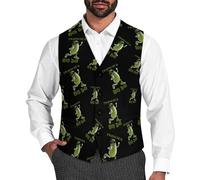 I'm Kind Of A Big Dill Funny Pickle Men's Suit Vest Formal Dress Waistcoat Vest Casual Business Vests for Suit Or Tuxedo S
