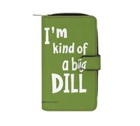 I'm Kind of A Big Dill Pickle Long Zippered Pouch Slim Clutch Organizer Purse Money and Credit Card Holder for Men Women