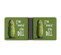 I'm Kind of A Big Dill Pickle Printed Bifold Wallet with Hidden Compartments Pocket Money and Credit Card Holder for Men Women