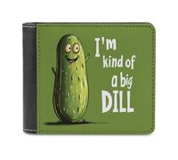 I'm Kind of A Big Dill Pickle Printed Bifold Wallet with Hidden Compartments Pocket Money and Credit Card Holder for Men Women