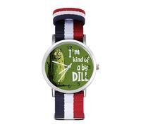 I'm Kind of A Big Dill Pickle Quartz Watches Arabic Numerals Wrist Watch with Adjustable Strap for Men Women