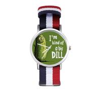 I'm Kind of A Big Dill Pickle Quartz Watches Without Scale Wrist Watch with Adjustable Strap for Men Women