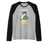 I'm Kind of A Big EEL | Funny EEL Sunglasses Pun Raglan Baseball Tee