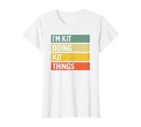 I'm Kit Doing Kit Things Funny Personalized Quote Value Graphic T-Shirt, Women, White, XL