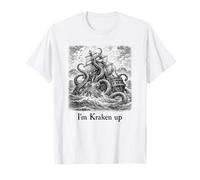 I'm Kraken Up Funny Dad Joke Vintage Sea Monster Cryptid T-Shirt
