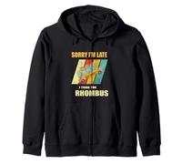 I'm Late I Took the Rhombus, the Rhombus Express! Zip Hoodie