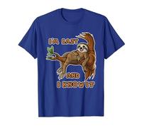 I'm Lazy and I Know It | Sloth Statement T-Shirt, Men, Royal Blue, X-Large