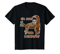 I'm Lazy and I Know It | Sloth Statement T-Shirt, Youth, Black, Medium