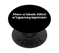 "I'm Learning Uzbek." Funny Uzbek Word PopSockets Adhesive PopGrip