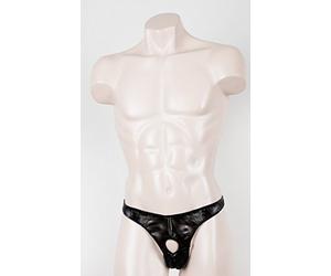 Im. Leather Men´s String S Black
