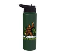 I'm Legendary for A Reason Bigfoot Rock On Sasquatch Forest Stainless Steel Insulated Water Bottle