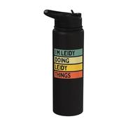 I'm Leidy Doing Leidy Things Funny Personalized Quote Stainless Steel Insulated Water Bottle