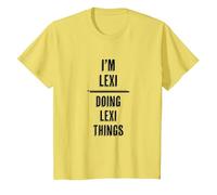 I'm Lexi - Doing Lexi Things | Funny - First Name - T-Shirt, Youth, Lemon Yellow, 4T