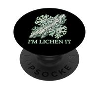 Im Lichen It Funny Botany Foraging Nature Pun Graphic PopSockets Adhesive PopGrip