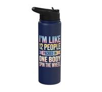 I'm Like 12 People Packed in One Body Spin The Wheel Stainless Steel Insulated Water Bottle