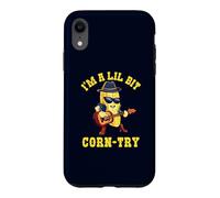 I'm Lil Bit Corn-try Funny Corn Pun Country Music Cowboy Case for iPhone XR