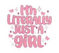I'm Literally Just A Girl Charms for Kindle for Phone, Dust Plug Charm 1.5 Inches Girly, Aesthetic, Affirmation, Pink Bow Lightning/Type C Charging Port Acrylic Material Accessories for E-Reader Gifts