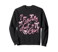 I'm Literally Just A Girl Pink Coquette Bow Y2K Women Girls Sweatshirt