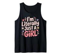 I'm Literally Just A Girl Retro Pastel Bubbly Quote Tank Top