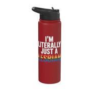 I'm Literally Just A Lesbian Stainless Steel Insulated Water Bottle