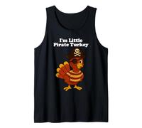 Im Little Pirate Turkey Thanksgiving Family Matching Boys Tank Top