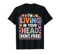 I'm Living in Your Head Rent Free - Value Graphic T-Shirt, Men, Black, M