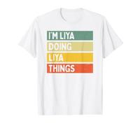 I'm Liya Doing Liya Things Funny Personalized Quote Value Graphic T-Shirt, Men, White, S