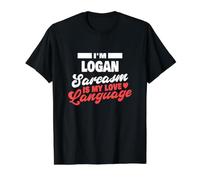 I'm Logan Sarcasm Language Saying Funny Logan Name Value Graphic T-Shirt, Men, Black, XL