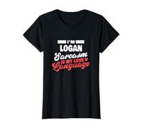 I'm Logan Sarcasm Language Saying Funny Logan Name Value Graphic T-Shirt, Women, Black, S