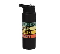 I'm Luther Doing Luther Things Funny Personalized Quote Stainless Steel Insulated Water Bottle